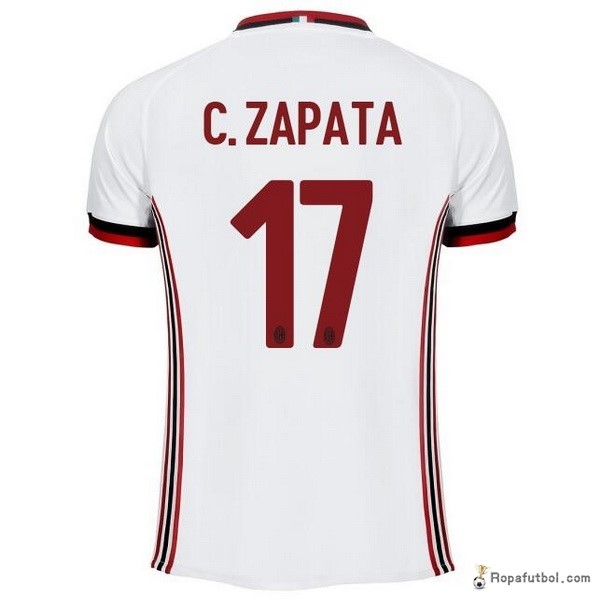 Camiseta AC Milan Replica Segunda Ropa C.Zapata 2017/18